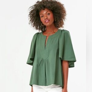 Pomander Place Finley flutter sleeve top green Large